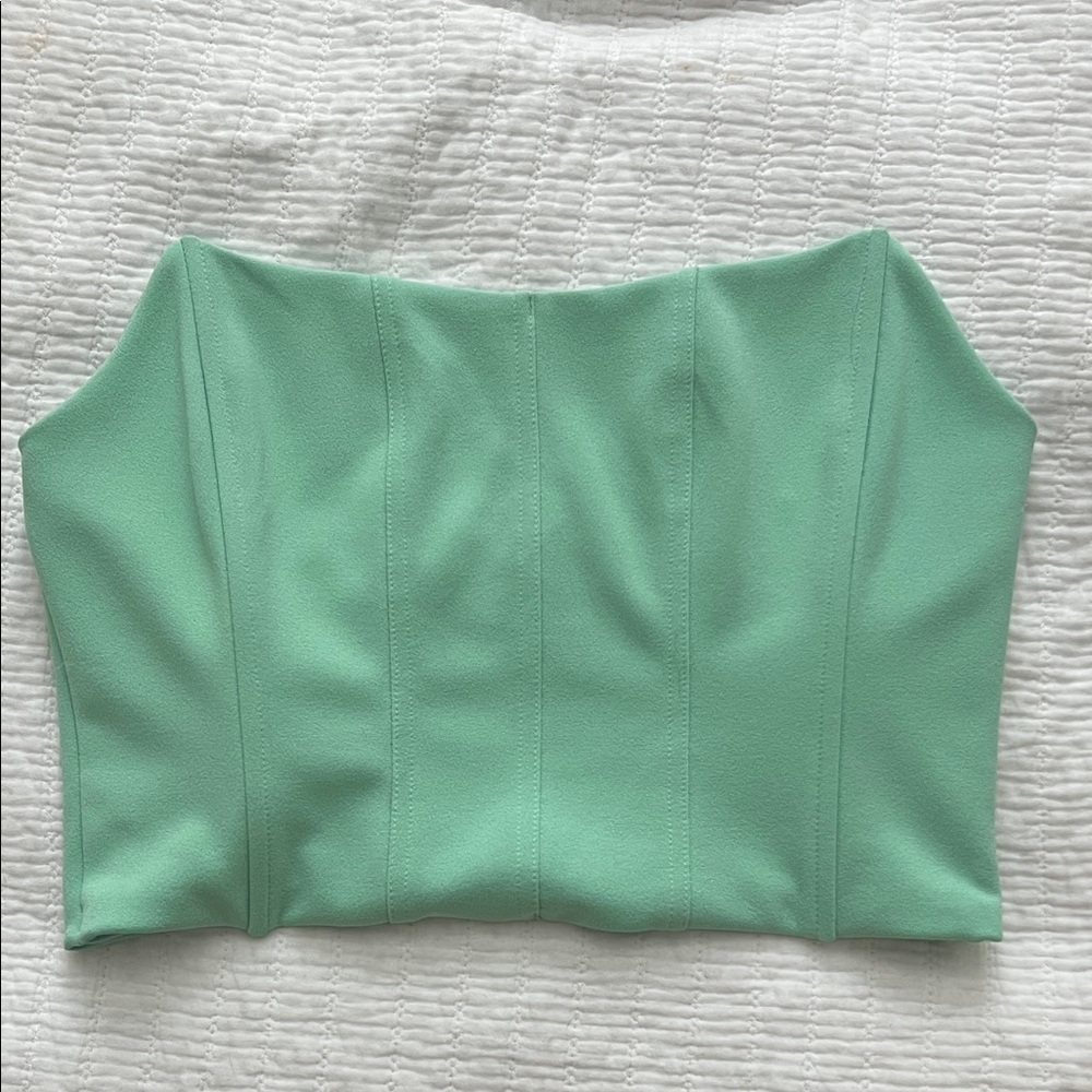 Nasty Gal Mint Green Corset Top